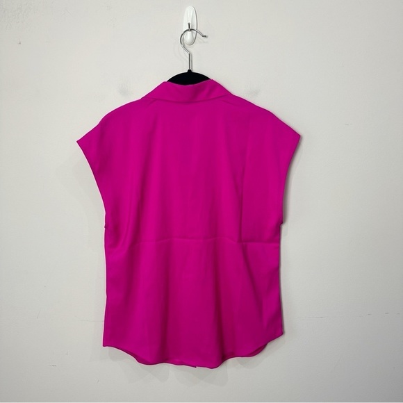 Express Short Sleeve Button Up Shirt Pink Collar - Picture 5 of 7